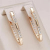 V-shaped Dangle Earring for Women Vintage Micro Inlaid Zircon Earrings Party Jewelry Accessory Gifts - Image 1