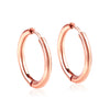 Men's Simple Hoops Earrings Black Color Stainless Steel Clip Earring for Men Women Rock Hiphop Circle Ear 2 Pieces - Image 9