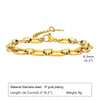 Chunky Gold Plated Link Necklace For Women, Stainless Steel Oval Thick Chain Choker Minimalist Jewelry Party Jewelry Gift - Image 8
