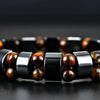 Selling Men's Tiger Eye Stone Bracelet Men's Bead Black Stone Elastic Bracelet - Image 4