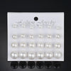 Korean Women Earrings 12 Pair/Set Beige White Pearl Simple Earrings Wedding Jewelry For Gift Valentine's Day gift - Image 26