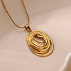 Pendant Necklace with Textured Chain and Multiple Charm Designs - Image 28