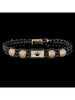 Men's Adjustable Black Braided Crown Design Bracelet with Sparkling Synthetic Zirconia Stones Elegant GoldenTone Rectangular - Image 7