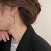 1Pair Big Hollow Heart Pendant Hoop Earring Women Exaggerated Heart Design Earring Cuff for Gir Jewelry Gift - Image 5