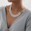 Exaggerated Cuban Chain Necklace for Women Punk Metal Style Irregular Chain Neckchain Choker Jewelry Hip Rock - Image 3