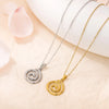 Spiral Swirl Pendant Necklace Stainless Steel Gold Color Women Neck Chain Choker Geometric Jewelry Birthday Gift - Image 3