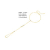 Bisaer Silver Finger Ring Bracelet Hand Chain Thin Dainty Stackable Chain Plated Gold for Women Jewelry - Image 8