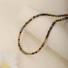 1PC 4mm amazonite stone beaded necklace for women ingx tiny pink wintersweet india onyx necklace women beaded jewelry - Image 15