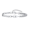 A-Z Initial Bracelets for Men Women, Figaro Chain, Double Layered Box Link Chain Bracelets, Name Gift for Him - Image 24