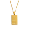 Individuality MessageTarot Necklace Stainless Steel Gold Plated Square Geometric Gold Necklace - Image 7