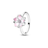 silver butterfly cherry blossom jewelry Valentine's Day/birthday girlfriend gift ring earrings necklace - Image 6