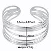 1/5Pcs Stainless Steel Minimalist Punk Twist Bracelet Women Geometric Stackable Adjustable Versatile Women Cuff Bangle Jewelry - Image 19