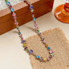 Candy Color Zircon Necklace Bracelet Set for Woman Sparkly Multi Color Crystal Beaded Chain Dainty Stackable Jewelry - Image 6