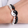 2 PC Jewelry Set Couple Black White Tai Chi Bracelet Rope Adjustable Chain Set Simple Style Daily Wear Jewelry - Image 6