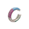 Clip On Cuff Earrings with Heart Star Cross and Rainbow Stone Designs - Image 19