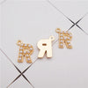 10-26PCS Alphabet Charms With Plastic Pearl Alloy Gold Color English Letter Pendant Necklace Bracelet Jewelry Accessory - Image 13