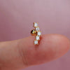 1PC Curved Cz Cartilage Stud Moon Leaf Helix Rook Conch Screw Back Earring Stainless Steel Ear Piercing Jewelry - Image 17