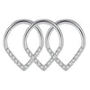 Hinged Heart Nose Hoop in 8 mm or 10 mm Sizes with Gold-Tone or Silver-Tone Choices - Image 16