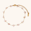 Crushed Stone Freshwater Pearl Stainless Steel Women's Bracelet Foot Chain Romantic Jewelry Gift - Image 9