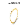 Silver Simple Geometric Line Twisted Ring Stackable Gold Color Jewelry For Women Party Gifts - Image 7