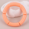 Colorful Acrylic Tube Bead Bangle with Elastic Fit - Image 16