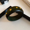 1/3 pcs Round Star Rivet Wood Bangles for Women Retro Ethnic Chunky Wristbands Punk Hip Pop Geometric Hand Jewelry F - Image 15