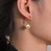 Gold Plated Vintage Wedding Couple Jewelry Earrings Stainless Steel Geometric Heart-shaped Pendant Earrings for Women Gifts - Image 5