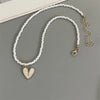 Fresh Color Handmade Choker Necklace for Women Girl Rice Beads With Love Heart Pendant Necklace Wedding Party Jewelry - Image 7