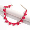 Cute Acrylic Heart Beads Choker Necklace for Women Resin Geometric Heart-shaped Beaded Collar Necklaces Girls Party Jewelry Gift - Image 8