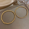 Stainless Steel Bead Stretch Bracelet 3mm or 4mm in Gold-Tone Silver-Tone or Mixed - Image 4