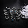 13Pcs/Set Vintage Carved Hollow Flower Crown Love Rings for Women Retro Fringer Rings Party Jewelry Gift - Image 4