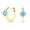 silver ear needle crystal zircon hoop earrings for women metal round ear buckles Wedding Jewelry gifts - Image 19