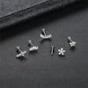 Flower Cluster Cartilage Piercing Stud with Clear Stone Accents - Image 5