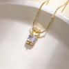 Birthstone Pendant Cute Cartoon Couple Charm Necklace With Cubic Zirconia Family Jewelry Gift For Women Mom Wife - Image 8