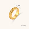 Ripple Edged Octagonal Cubic Zircon Pattern Stainless Steel Women's Rings Daily Jewelry Accessories - Image 7