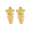 Golden Stainless Steel Flower Stud Earrings For Women Vintage Style Elegant Romance Ladies Stud Daily Wear Jewelry - Image 3