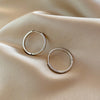 2PCS/Set Gold Color Hoop Earrings for Women Korean Design Crystal Pearl Dangle Earring Jewelry De - Image 16