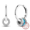 Silver Hoop Earrings Starlight Heart Butterfly Crystal Zircon Hoop Earrings For Women Girl Jewelry Gift - Image 14