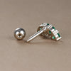 Tiny Green Crystal Stainless Steel Cartilage Stud Earrings 2 Pieces - Image 6