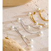 Korean Simulated Pearls Tassel Chain Long Hanging Drop Dangle Earrings Stainless Steel Charm Jewelry - Image 4