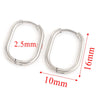 Stainless Steel Oval Hoop Earrings in Gold-Tone Silver-Tone Rose Gold-Tone and Black - Image 12