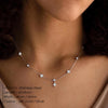 Stainless Steel Plated Gold Sparkling Zircon Flower Necklace for Women Girl Party Jewelry Gifts - Image 2