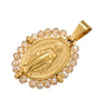 Virgin Mary Pendant Necklace with Colorful Beaded Stainless Steel Chain - Image 23