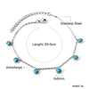 Blue Stone Anklets for Women Bracelet on Leg Stainless Steel Women's Chain Anklets Wedding Party Jewelry - Image 33
