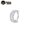 Square Cubic Zirconia Hinged Piercing Clicker for 16G Septum and Ear Styles - Image 12