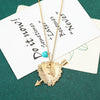 Bird Necklace with Heart Shape Pendant for Women, Aesthetic Jewelry, Gold Color, Chic Accessories - Image 2