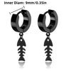 Rock Punk Stainless Steel Black Dangle Pendant Punk Minimalist Hanging Woman's Drop Earring for Man Piercing Ear Jewelry - Image 14