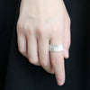 Silver Rings For Women Men Jewelry Finger Adjustable Open Wide Strip Ring For Party Birthday Gift - Image 2