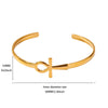 Floral Cuff Bracelet in Stainless Steel with Gold-Tone Finish - Image 31
