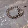 Zircon Double Layer Silver Colour Bracelet Women's Personality Bracelet Party Jewelry Birthday Gifts - Image 4